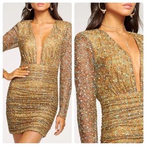 NEW Ramy Brook Leith Metallic Mini Dress